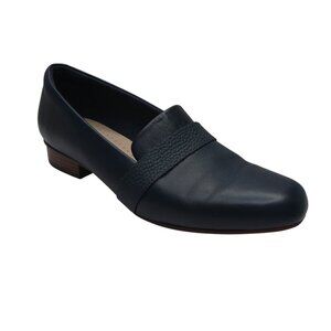 Collection by Clarks Juliet Ariel Blue Leather Comfort Loafers Womens 7.5